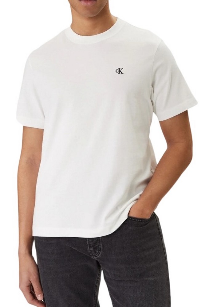 CALVIN KLEIN JEANS MONOGRAM 20S EASY T-SHIRT ΜΠΛΟΥΖΑ ΑΝΔΡΙΚΗ BRIGHT WHITE