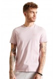 D1 OVIN ESSENTIAL LOGO EMB TEE ΜΠΛΟΥΖΑ ΑΝΔΡΙΚΟ PINK