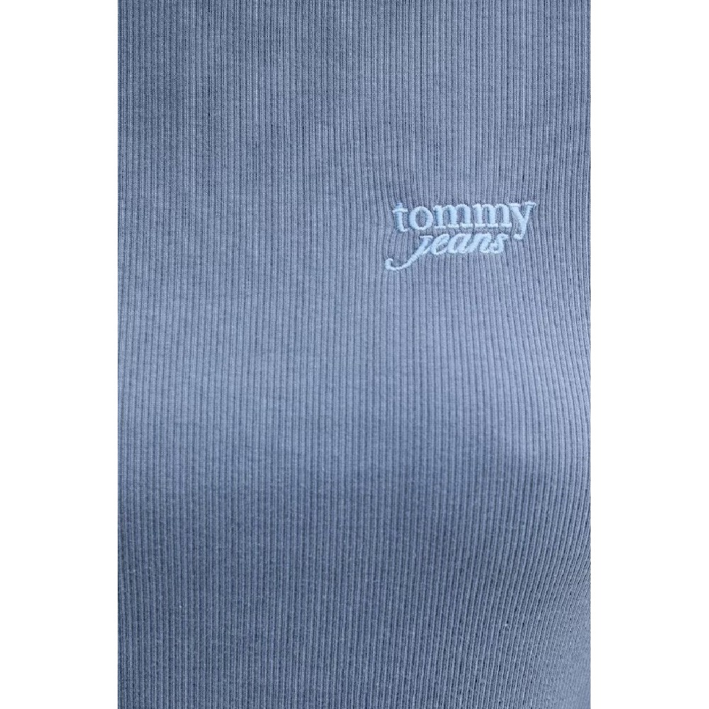 TOMMY JEANS SLIM SH SCRIPT TEE T-SHIRT ΜΠΛΟΥΖΑ ΓΥΝΑΙΚΕΙΑ BLUE