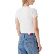 TOMMY JEANS SLIM SH SCRIPT TEE T-SHIRT ΜΠΛΟΥΖΑ ΓΥΝΑΙΚΕΙΑ WHITE