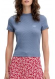 TOMMY JEANS SLIM SH SCRIPT TEE T-SHIRT ΜΠΛΟΥΖΑ ΓΥΝΑΙΚΕΙΑ BLUE