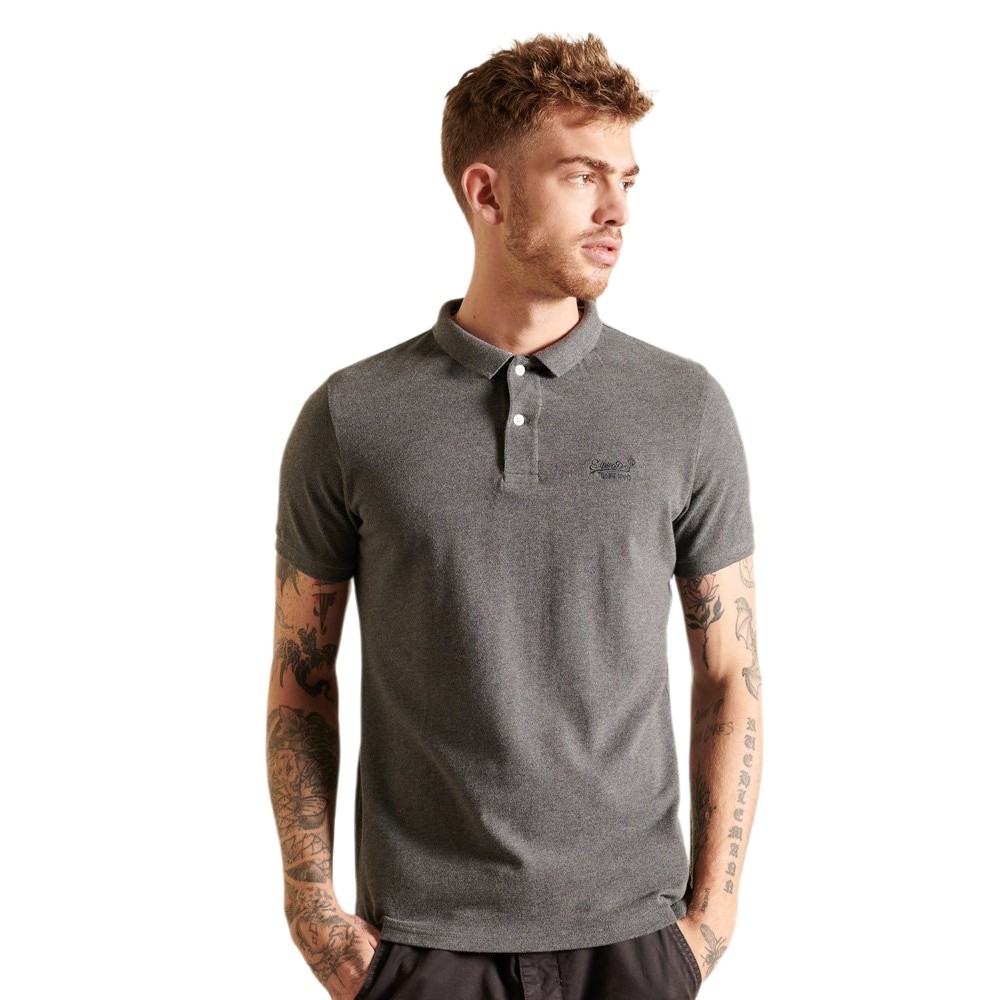 ΜΠΛΟΥΖΑ POLO ΜΠΛΟΥΖΑ ΑΝΔΡΙΚΗ  SUPERDRY DARK GREY