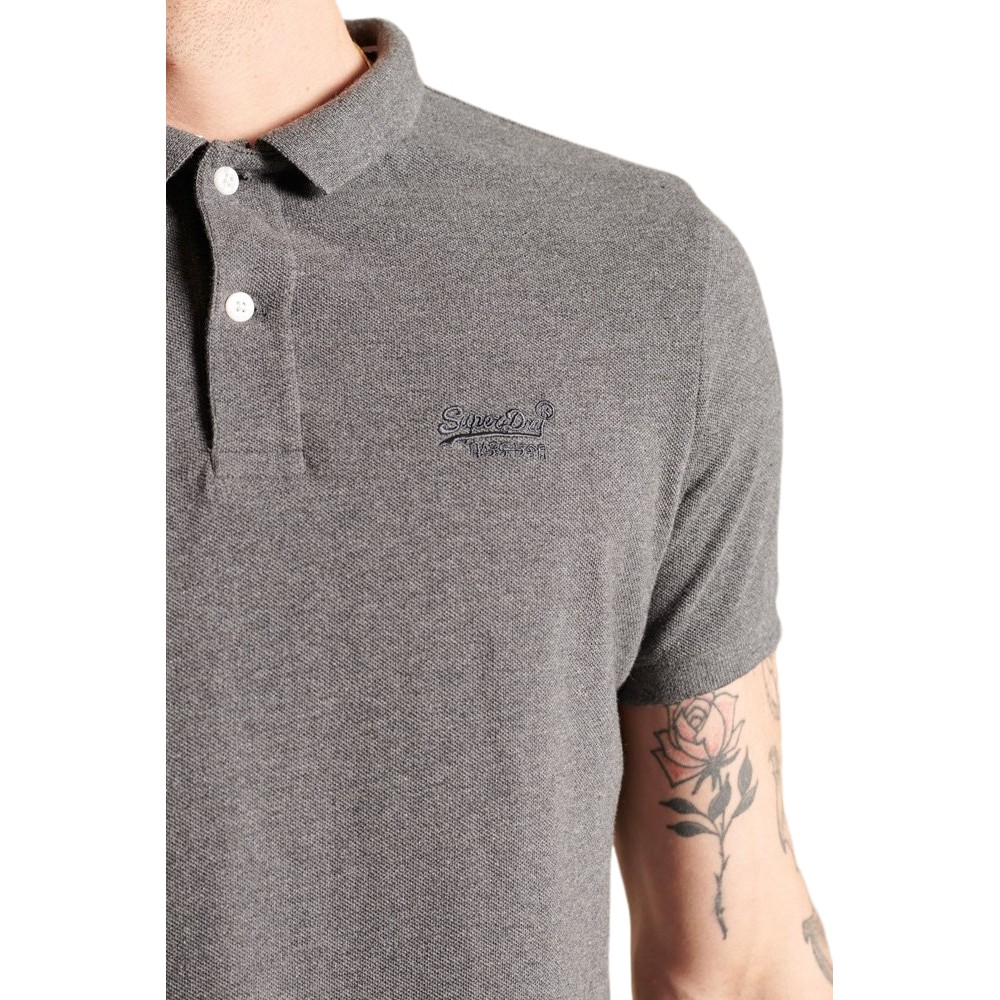 ΜΠΛΟΥΖΑ POLO ΜΠΛΟΥΖΑ ΑΝΔΡΙΚΗ  SUPERDRY DARK GREY