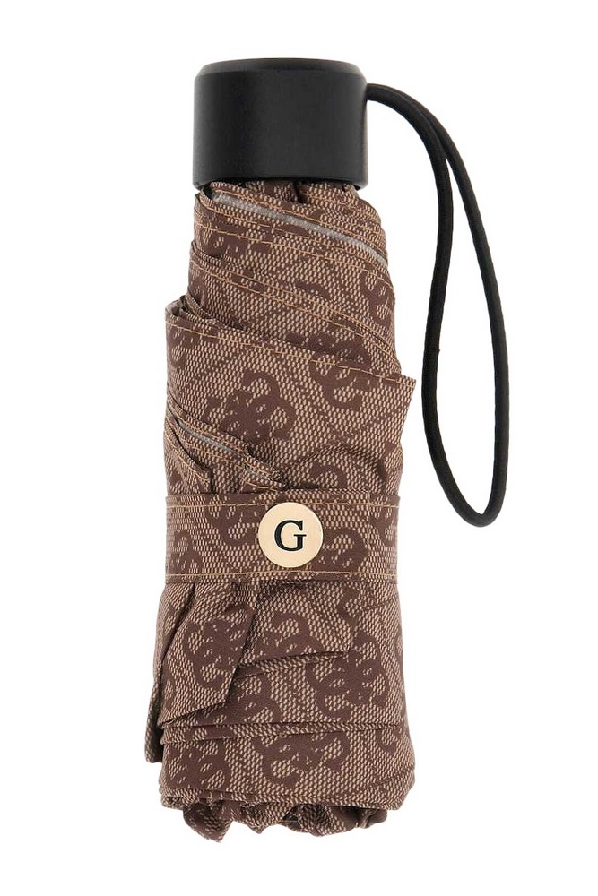 GUESS MINI OPEN CLOSE UMBRELLA ΑΞΕΣΟΥΑΡ ΟΜΠΡΕΛΑ ΓΥΝΑΙΚΕΙΑ LATTE