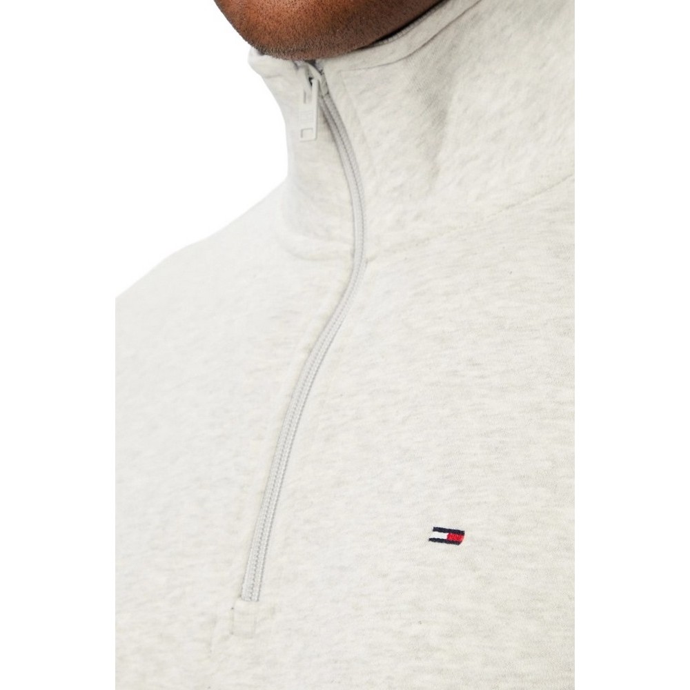 TOMMY JEANS REG FLEECE 1/4ZIP MOCK NECK ΜΠΛΟΥΖΑ ΦΟΥΤΕΡ ΑΝΔΡΙΚΗ GREY