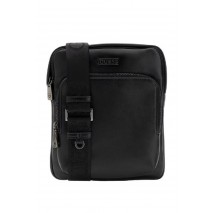 GUESS BOSTON CROSSBODY FLAT ΤΣΑΝΤΑ ΑΝΔΡΙΚΗ BLACK