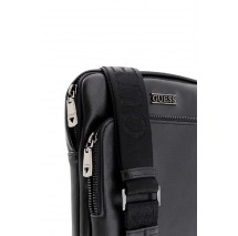 GUESS BOSTON CROSSBODY FLAT ΤΣΑΝΤΑ ΑΝΔΡΙΚΗ BLACK