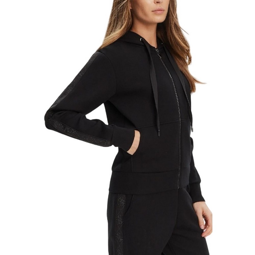 GUESS NEW HOODED SCUBA SWEATSHIRT ΖΑΚΕΤΑ ΦΟΥΤΕΡ ΓΥΝΑΙΚΕΙΑ BLACK