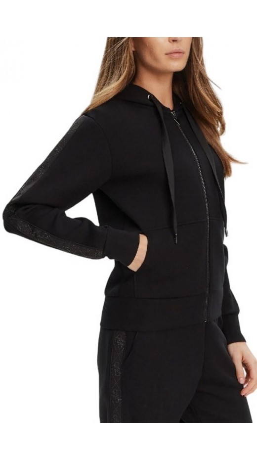 GUESS NEW HOODED SCUBA SWEATSHIRT ΖΑΚΕΤΑ ΦΟΥΤΕΡ ΓΥΝΑΙΚΕΙΑ BLACK