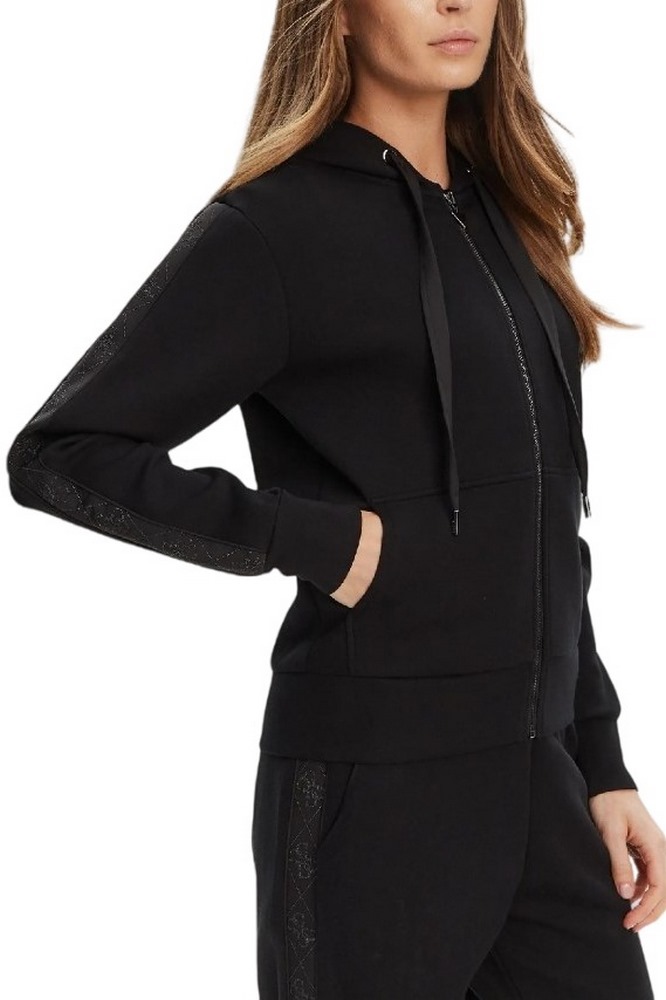 GUESS NEW HOODED SCUBA SWEATSHIRT ΖΑΚΕΤΑ ΦΟΥΤΕΡ ΓΥΝΑΙΚΕΙΑ BLACK