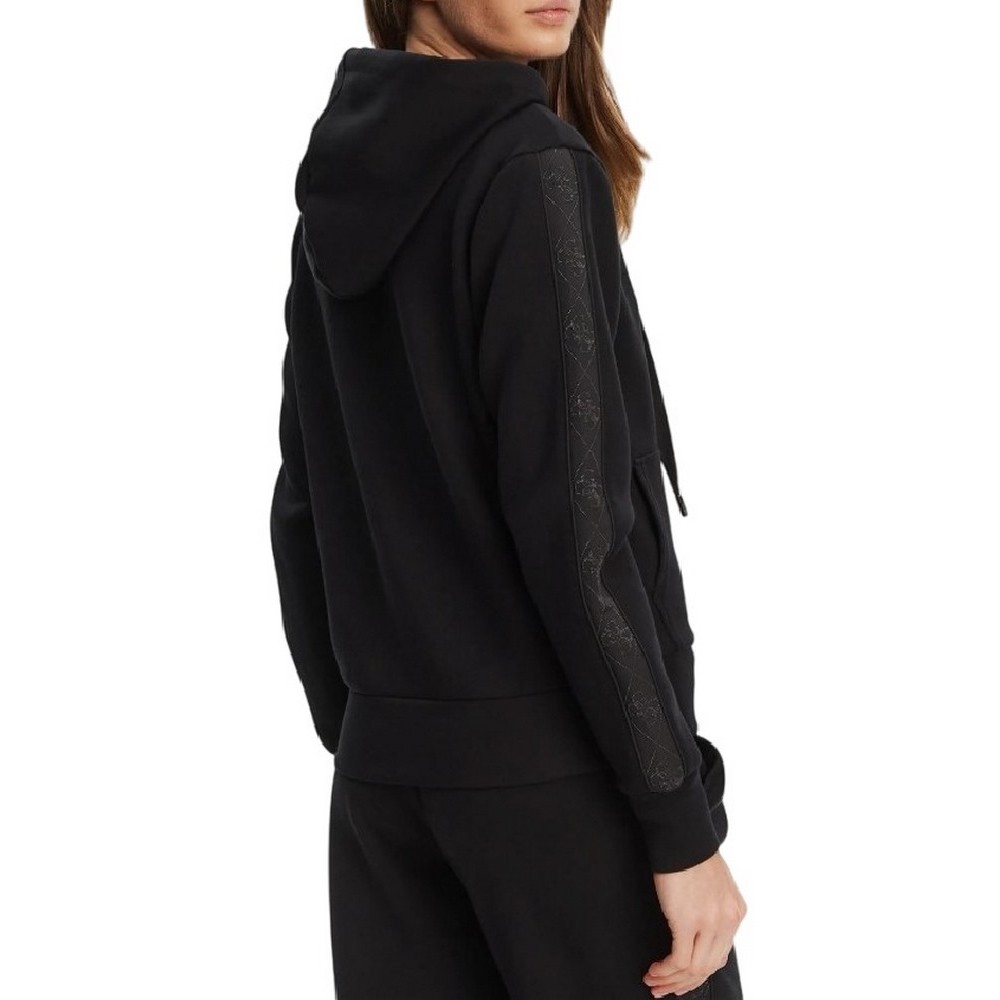 GUESS NEW HOODED SCUBA SWEATSHIRT ΖΑΚΕΤΑ ΦΟΥΤΕΡ ΓΥΝΑΙΚΕΙΑ BLACK
