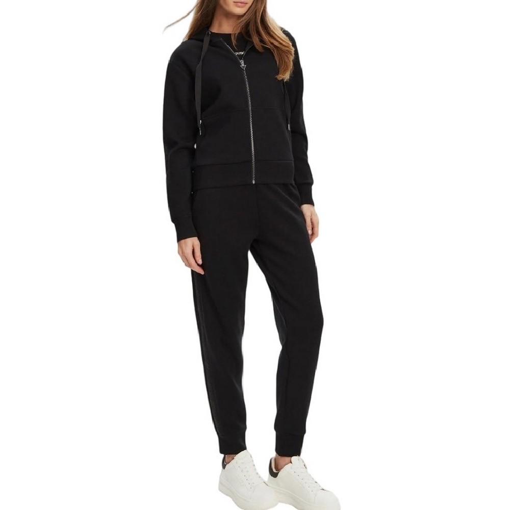 GUESS NEW HOODED SCUBA SWEATSHIRT ΖΑΚΕΤΑ ΦΟΥΤΕΡ ΓΥΝΑΙΚΕΙΑ BLACK