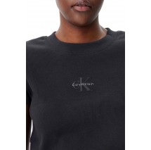 CALVIN KLEIN JEANS MONOGRAM BABY TEE T-SHIRT ΜΠΛΟΥΖΑ ΓΥΝΑΙΚΕΙΑ BLACK