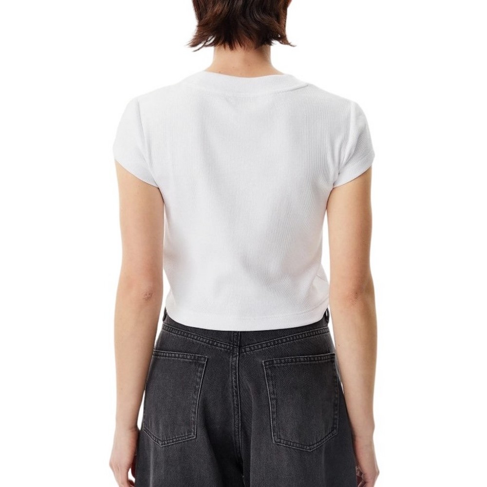 CALVIN KLEIN JEANS MONOGRAM BABY TEE T-SHIRT ΜΠΛΟΥΖΑ ΓΥΝΑΙΚΕΙΑ BRIGHT WHITE