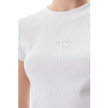 CALVIN KLEIN JEANS MONOGRAM BABY TEE T-SHIRT ΜΠΛΟΥΖΑ ΓΥΝΑΙΚΕΙΑ BRIGHT WHITE