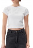 CALVIN KLEIN JEANS MONOGRAM BABY TEE T-SHIRT ΜΠΛΟΥΖΑ ΓΥΝΑΙΚΕΙΑ BRIGHT WHITE