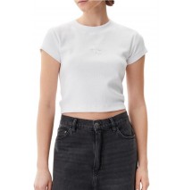 CALVIN KLEIN JEANS MONOGRAM BABY TEE T-SHIRT ΜΠΛΟΥΖΑ ΓΥΝΑΙΚΕΙΑ BRIGHT WHITE