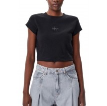 CALVIN KLEIN JEANS MONOGRAM BABY TEE T-SHIRT ΜΠΛΟΥΖΑ ΓΥΝΑΙΚΕΙΑ BLACK