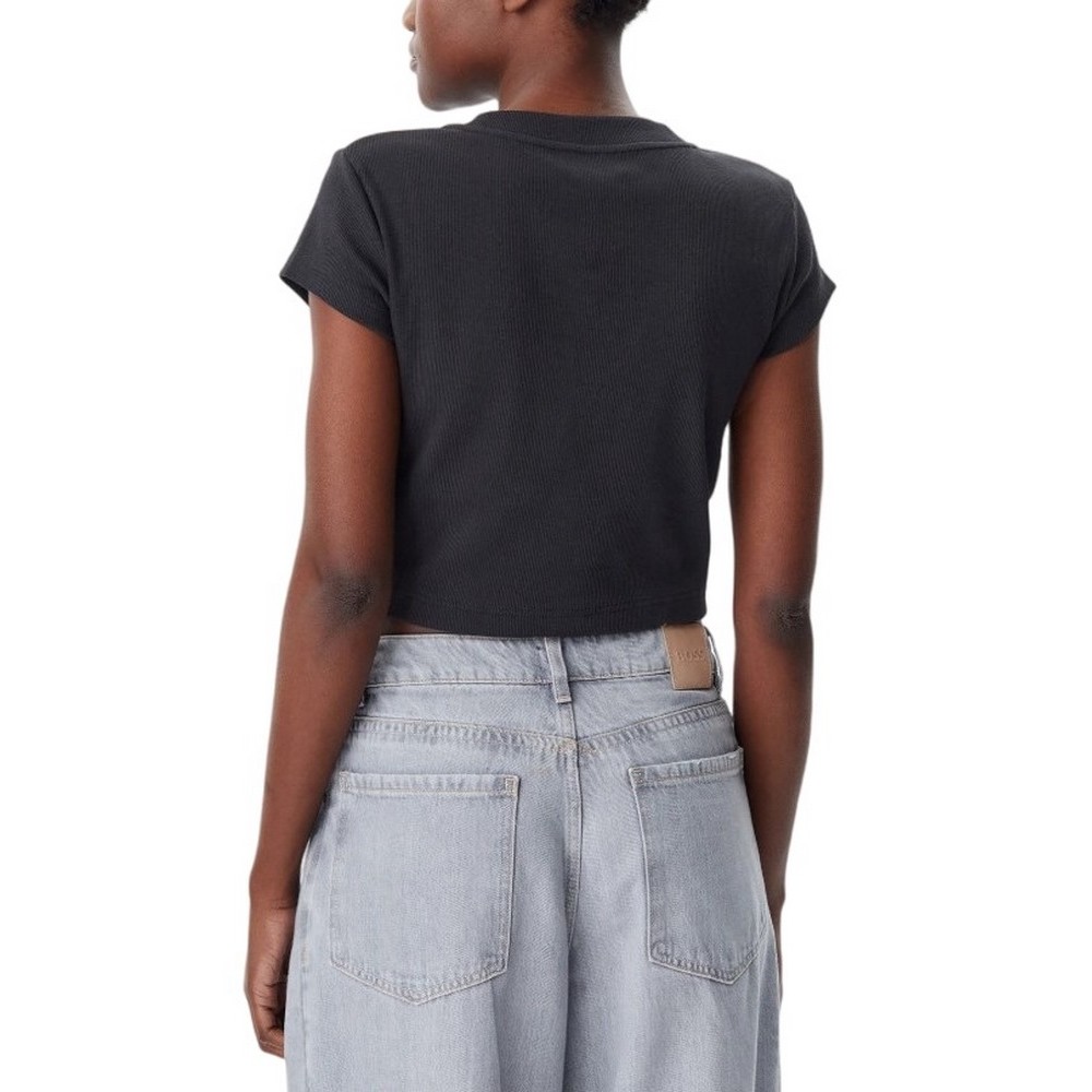 CALVIN KLEIN JEANS MONOGRAM BABY TEE T-SHIRT ΜΠΛΟΥΖΑ ΓΥΝΑΙΚΕΙΑ BLACK