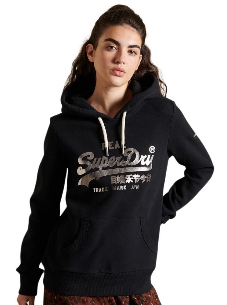 ΜΠΛΟΥΖΑ ΦΟΥΤΕΡ ΜΕ ΚΟΥΚΟΥΛΑ ΓΥΝΑΙΚΕΙΑ SUPERDRY BLACK