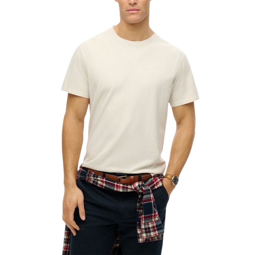 SUPERDRY D1 OVIN ESSENTIALS RELAXED TEE T-SHIRT ΜΠΛΟΥΖΑ ΑΝΔΡΙΚΗ ECRU
