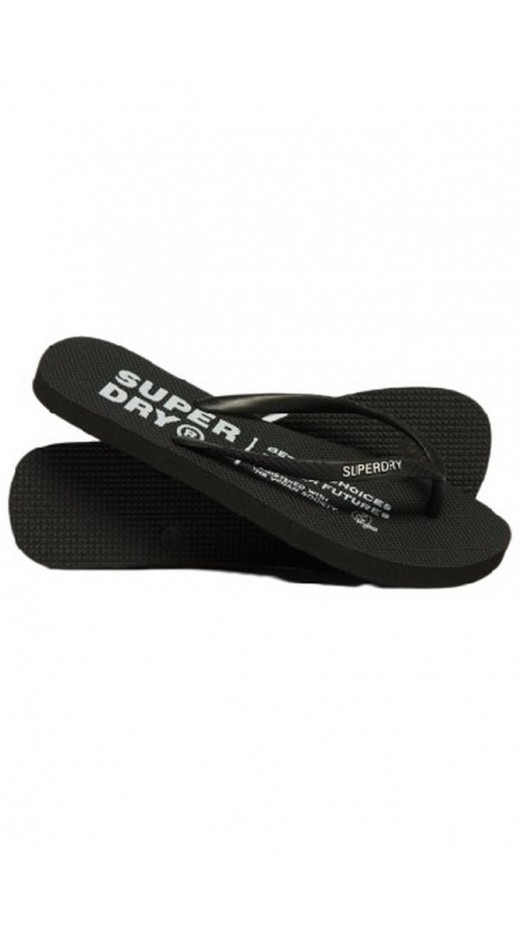 SUPERDRY STUDIOS VEGAN FLIP FLOP ΠΑΝΤΟΦΛΑ ΓΥΝΑΙΚΕΙΑ BLACK