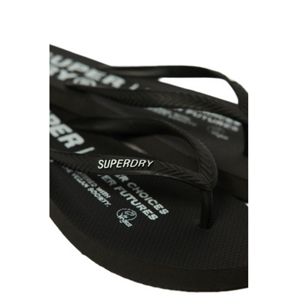 SUPERDRY STUDIOS VEGAN FLIP FLOP ΠΑΝΤΟΦΛΑ ΓΥΝΑΙΚΕΙΑ BLACK