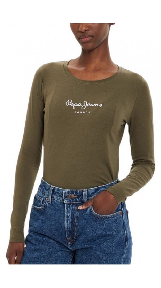 PEPE JEANS LONDON NOS NEW VIRGINIA LS T-SHIRT ΜΠΛΟΥΖΑ ΓΥΝΑΙΚΕΙΑ GREEN