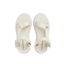 CALVIN KLEIN JEANS SANDAL VELCRO WEBBING ΠΕΔΙΛΟ ΓΥΝΑΙΚΕΙΟ EGGSHELL