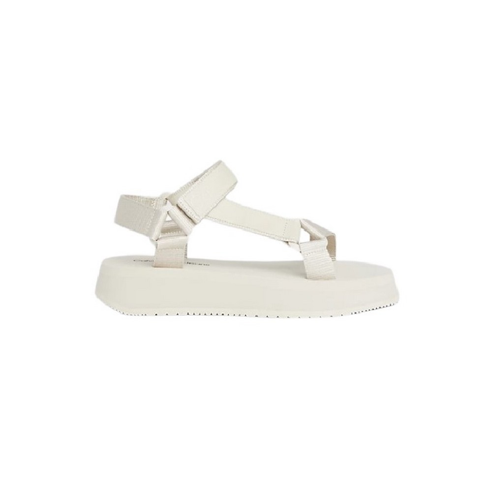 CALVIN KLEIN JEANS SANDAL VELCRO WEBBING ΠΕΔΙΛΟ ΓΥΝΑΙΚΕΙΟ EGGSHELL