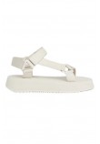 CALVIN KLEIN JEANS SANDAL VELCRO WEBBING ΠΕΔΙΛΟ ΓΥΝΑΙΚΕΙΟ EGGSHELL