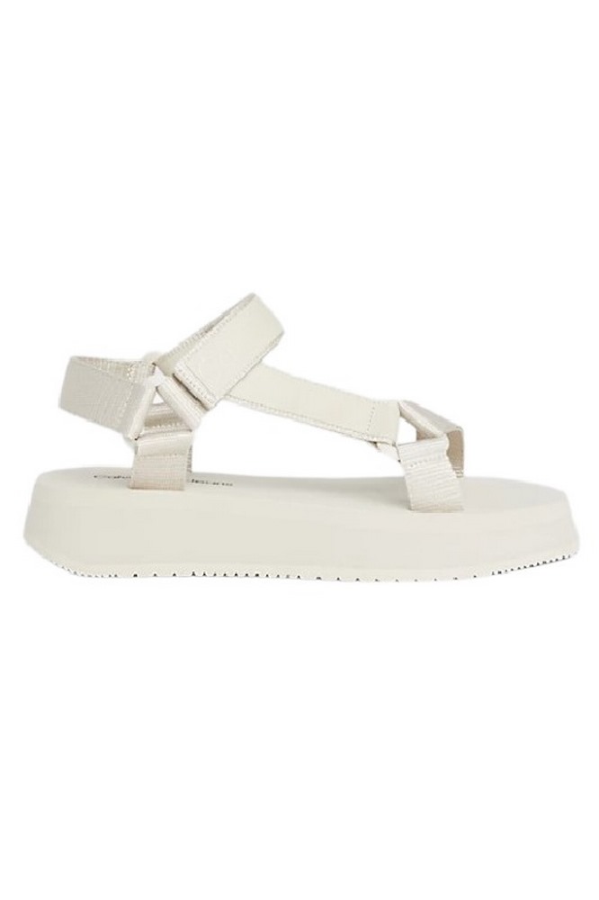 CALVIN KLEIN JEANS SANDAL VELCRO WEBBING ΠΕΔΙΛΟ ΓΥΝΑΙΚΕΙΟ EGGSHELL