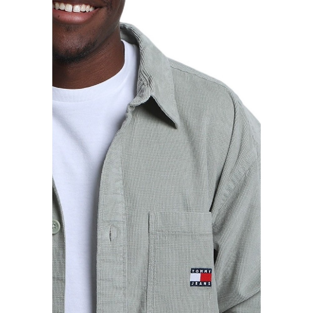 TOMMY JEANS BRICK CORD OVERSHIRT EXT ΠΟΥΚΑΜΙΣΟ ΑΝΔΡΙΚΟ OLIVE