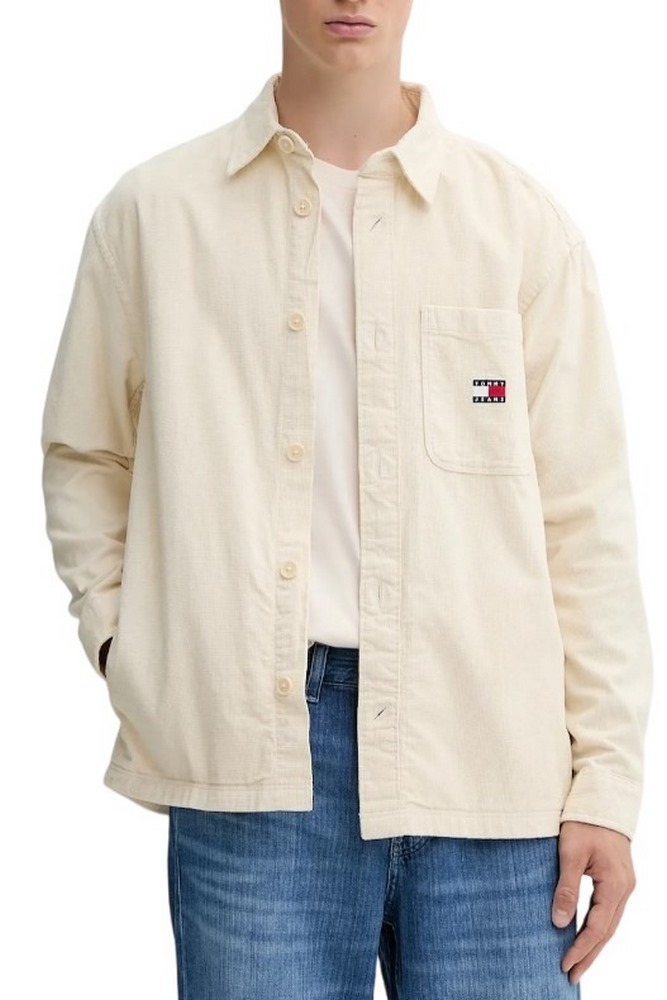 TOMMY JEANS BRICK CORD OVERSHIRT EXT ΠΟΥΚΑΜΙΣΟ ΑΝΔΡΙΚΟ ECRU