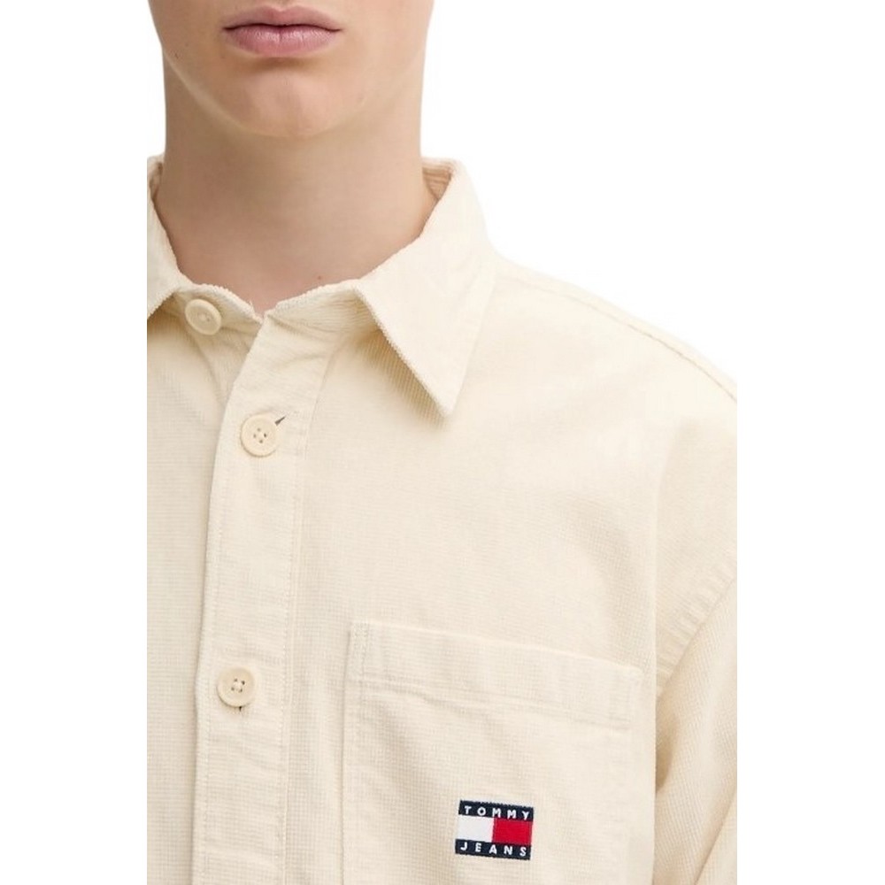 TOMMY JEANS BRICK CORD OVERSHIRT EXT ΠΟΥΚΑΜΙΣΟ ΑΝΔΡΙΚΟ ECRU