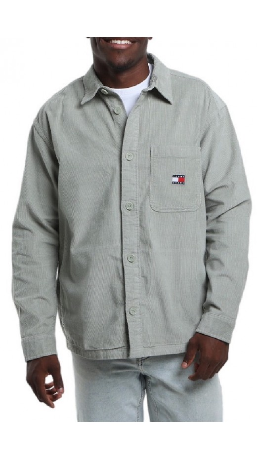 TOMMY JEANS BRICK CORD OVERSHIRT EXT ΠΟΥΚΑΜΙΣΟ ΑΝΔΡΙΚΟ OLIVE