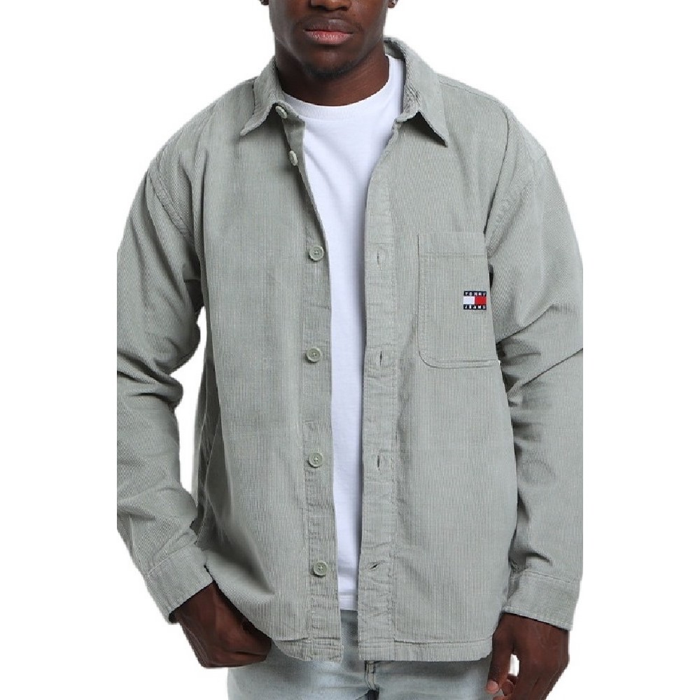 TOMMY JEANS BRICK CORD OVERSHIRT EXT ΠΟΥΚΑΜΙΣΟ ΑΝΔΡΙΚΟ OLIVE