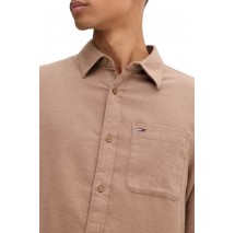 TOMMY JEANS REG FLANNEL SHIRT EXT ΠΟΥΚΑΜΙΣΟ ΑΝΔΡΙΚΟ BROWN