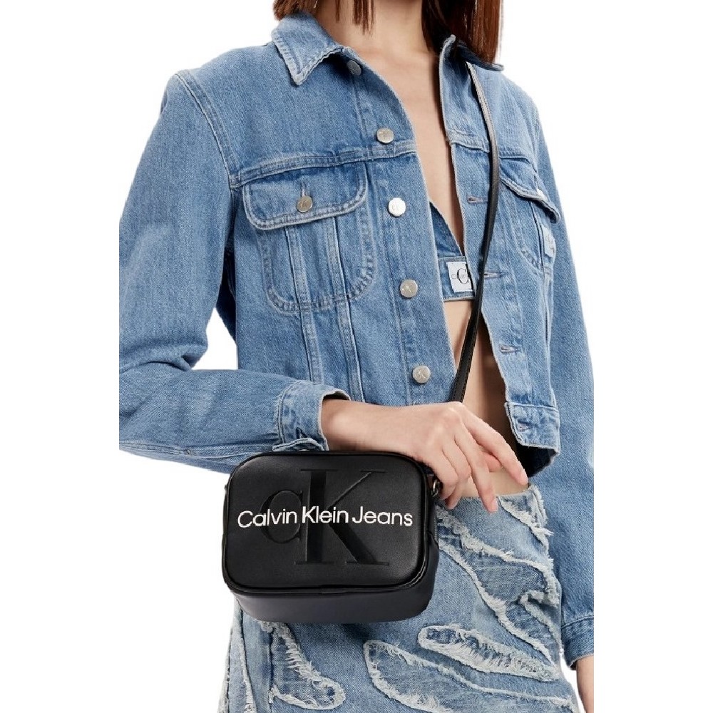CALVIN KLEIN JEANS CAMERA BAG ΤΣΑΝΤΑ ΓΥΝΑΙΚΕΙΑ BLACK
