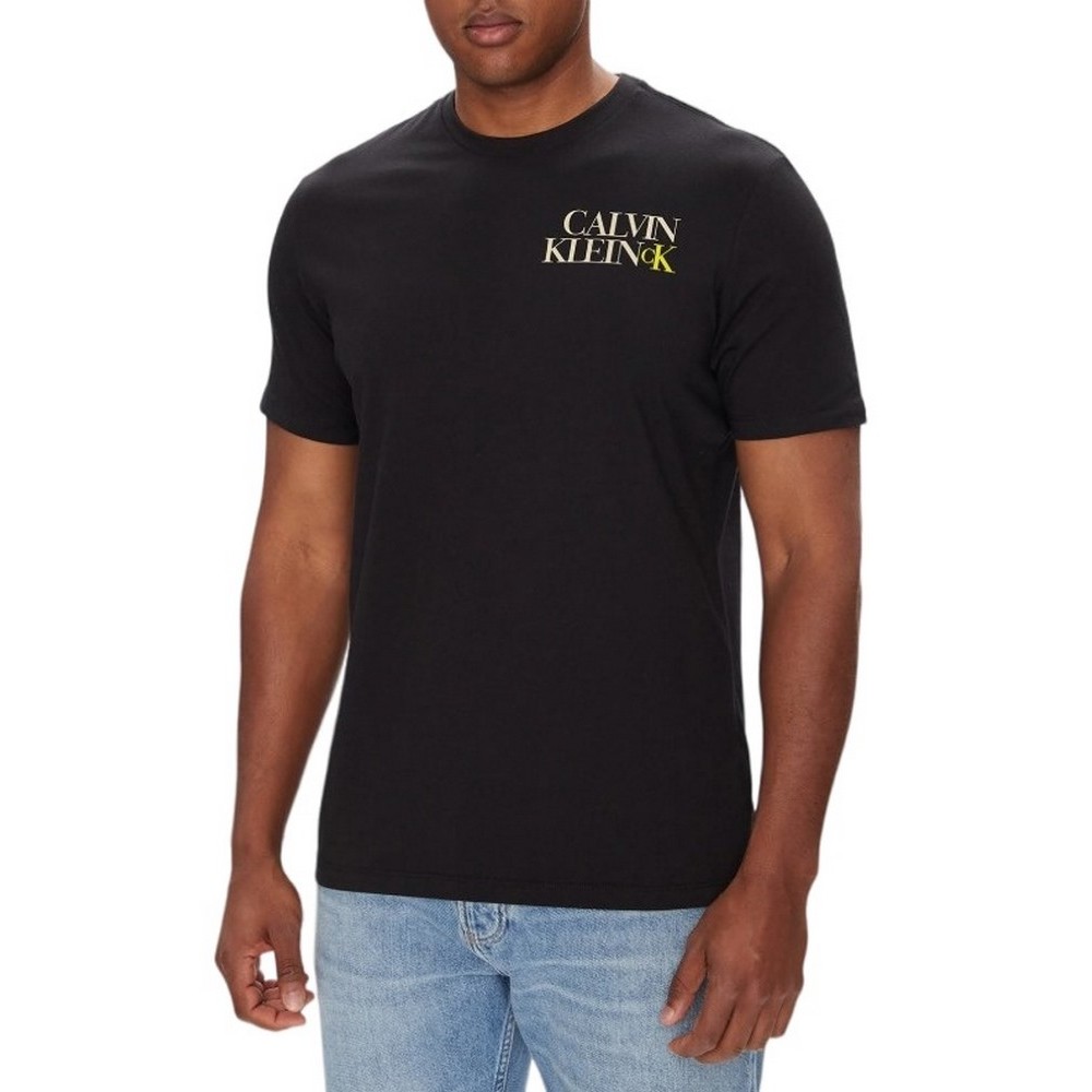 CALVIN KLEIN 30S E CK NY WRD T-SHIRT ΜΠΛΟΥΖΑ ΑΝΔΡΙΚΗ BLACK