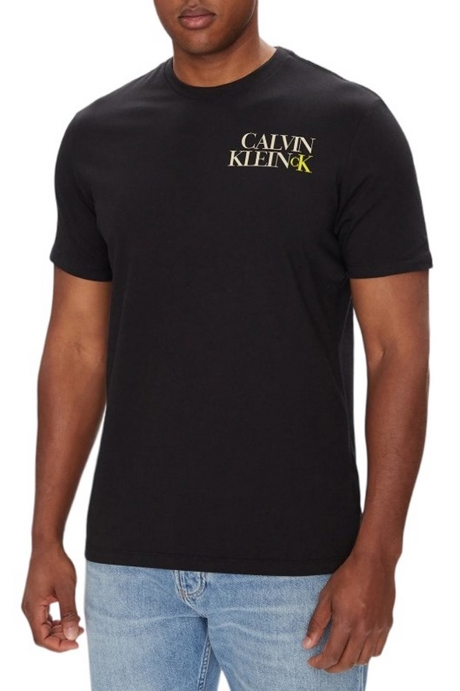 CALVIN KLEIN 30S E CK NY WRD T-SHIRT ΜΠΛΟΥΖΑ ΑΝΔΡΙΚΗ BLACK