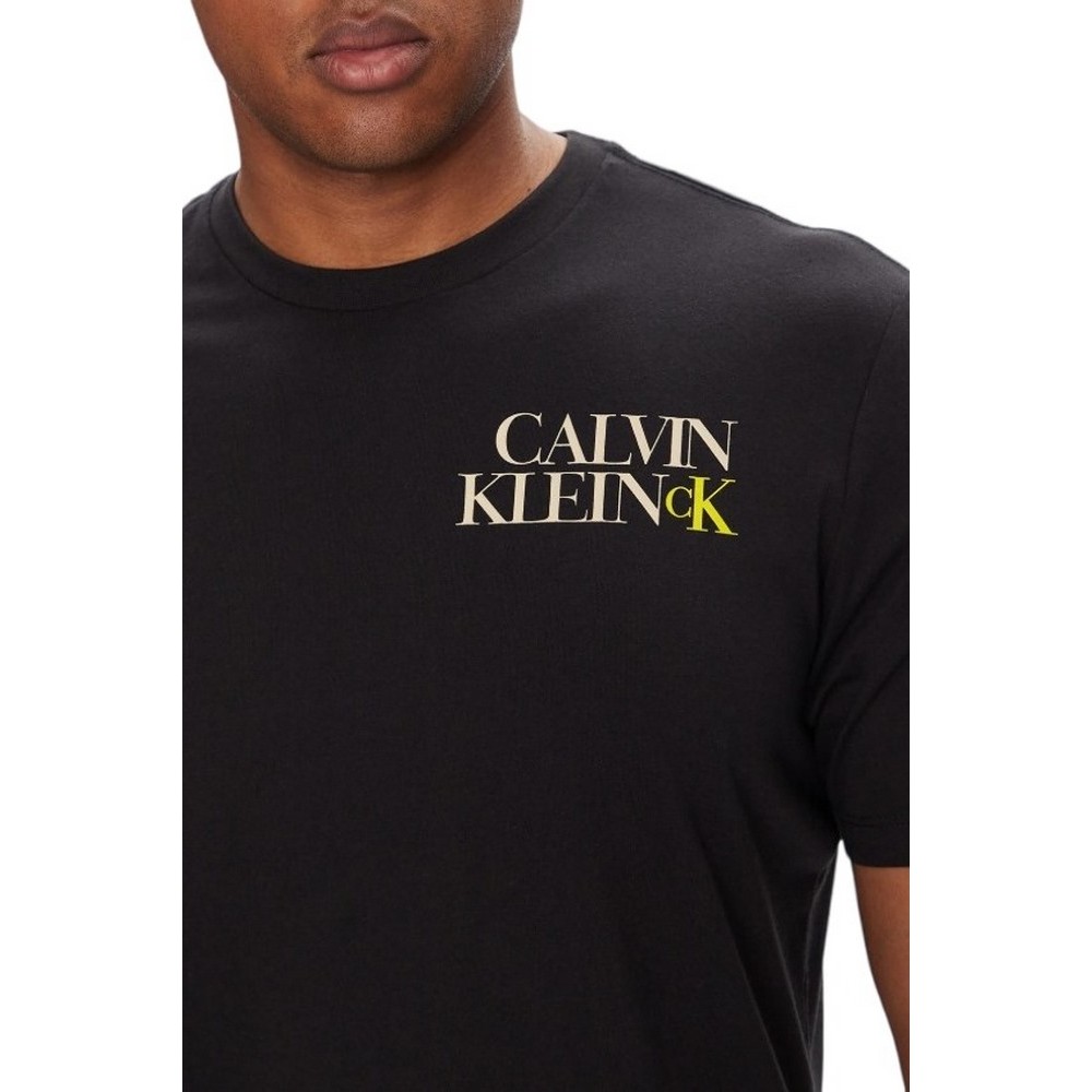 CALVIN KLEIN 30S E CK NY WRD T-SHIRT ΜΠΛΟΥΖΑ ΑΝΔΡΙΚΗ BLACK