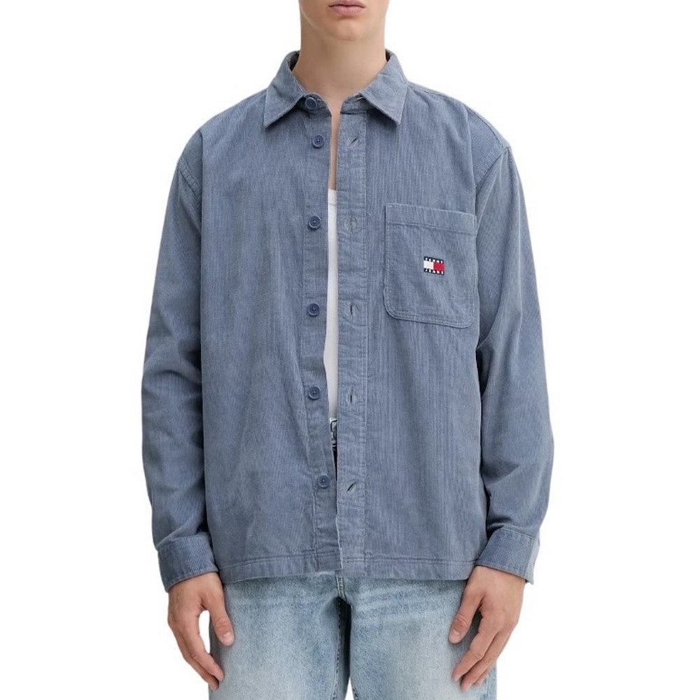 TOMMY JEANS BRICK CORD OVERSHIRT EXT ΠΟΥΚΑΜΙΣΟ ΑΝΔΡΙΚΟ BLUE