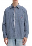 TOMMY JEANS BRICK CORD OVERSHIRT EXT ΠΟΥΚΑΜΙΣΟ ΑΝΔΡΙΚΟ BLUE