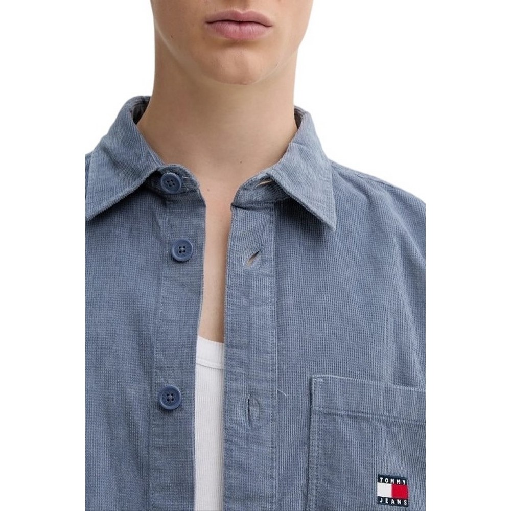 TOMMY JEANS BRICK CORD OVERSHIRT EXT ΠΟΥΚΑΜΙΣΟ ΑΝΔΡΙΚΟ BLUE