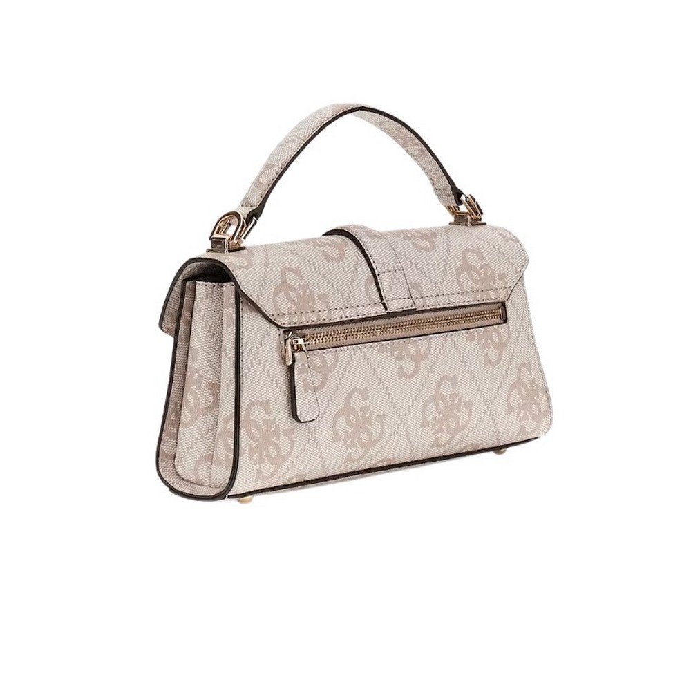 GUESS QUEENSLAND TOP HANDLE FLAP ΤΣΑΝΤΑ ΓΥΝΑΙΚΕΙΑ DOVE