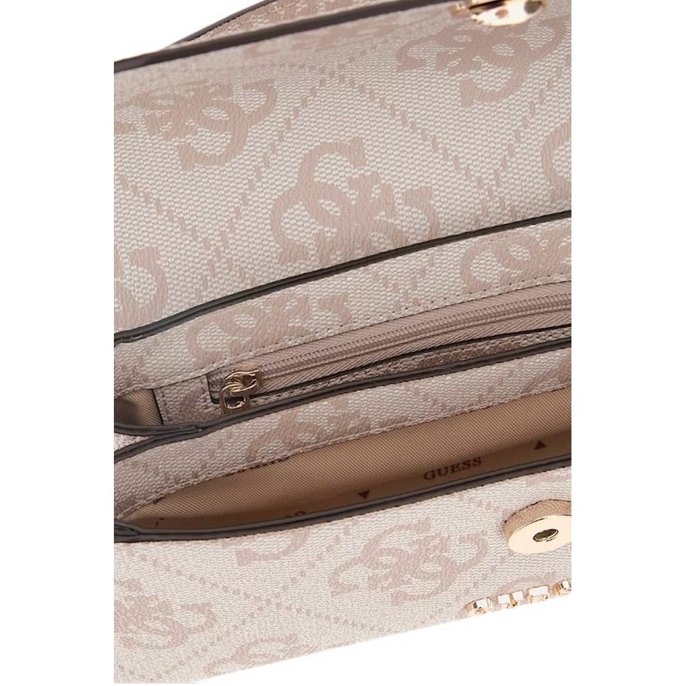 GUESS QUEENSLAND TOP HANDLE FLAP ΤΣΑΝΤΑ ΓΥΝΑΙΚΕΙΑ DOVE
