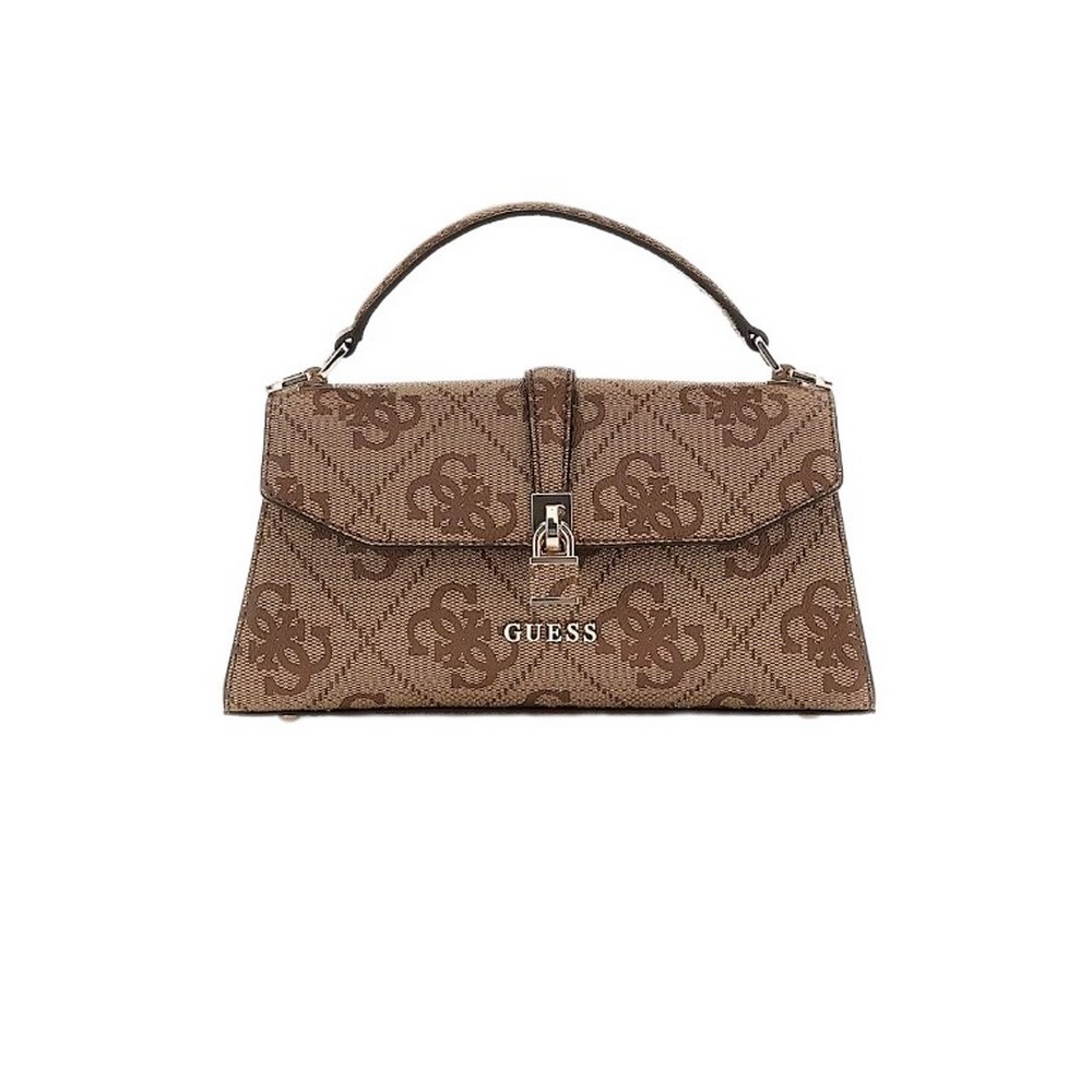 GUESS QUEENSLAND TOP HANDLE FLAP ΤΣΑΝΤΑ ΓΥΝΑΙΚΕΙΑ LATTE