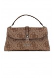 GUESS QUEENSLAND TOP HANDLE FLAP ΤΣΑΝΤΑ ΓΥΝΑΙΚΕΙΑ LATTE