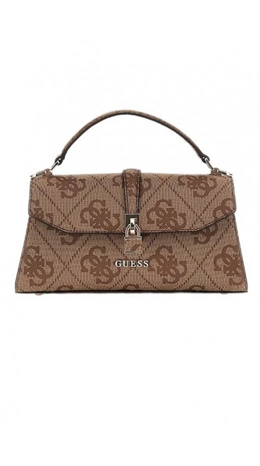 GUESS QUEENSLAND TOP HANDLE FLAP ΤΣΑΝΤΑ ΓΥΝΑΙΚΕΙΑ LATTE